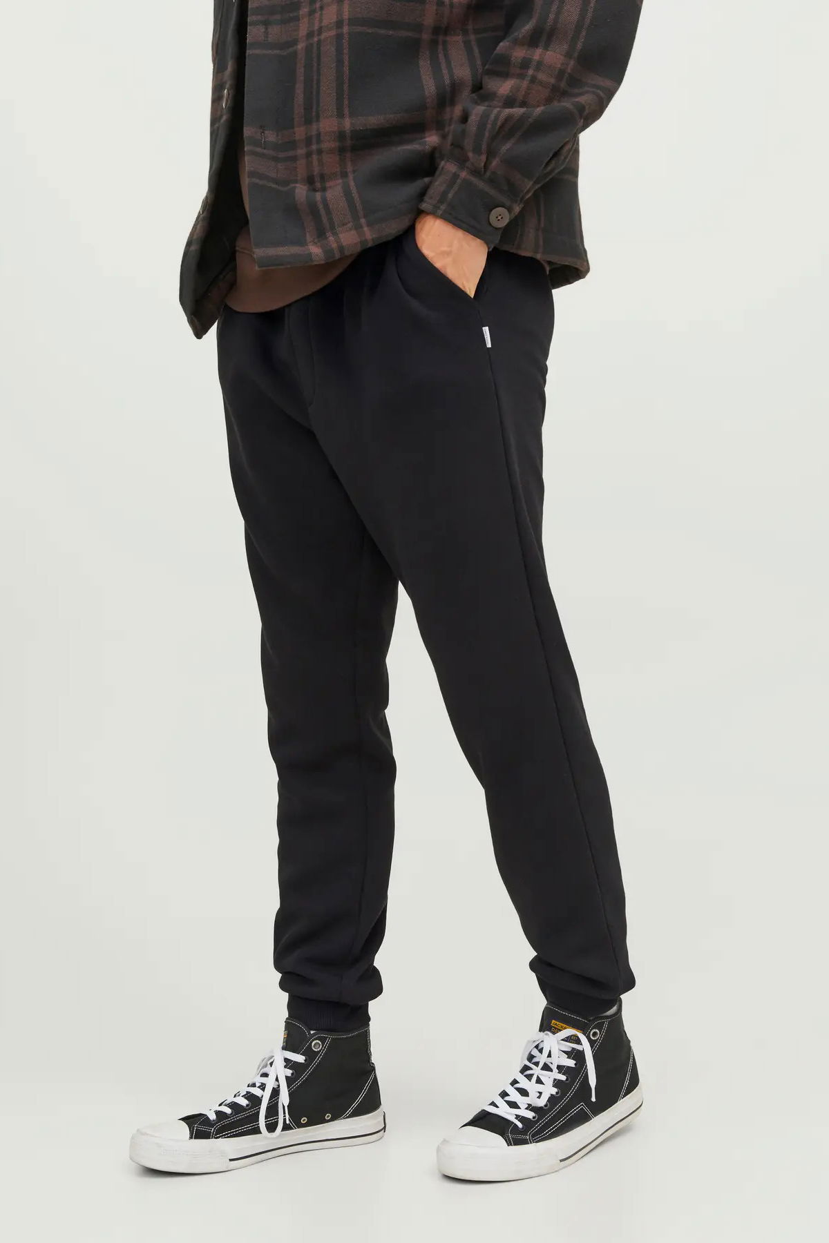 Jack & Jones Erkek Jpstgordon Elastik Bel Pamuklu Eşofman Altı 12249274 Siyah - 1