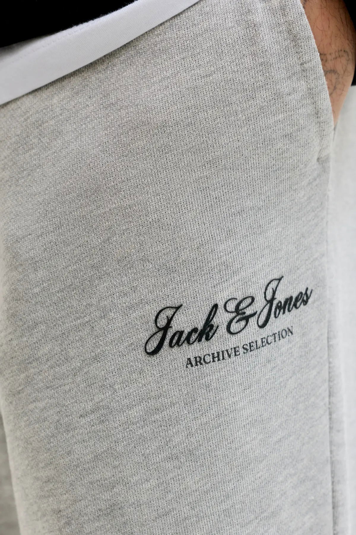 Jack & Jones Erkek Jpstgordon Logo Detaylı Çift Cepli Eşofman Altı 12288641 Açık Gri - 3