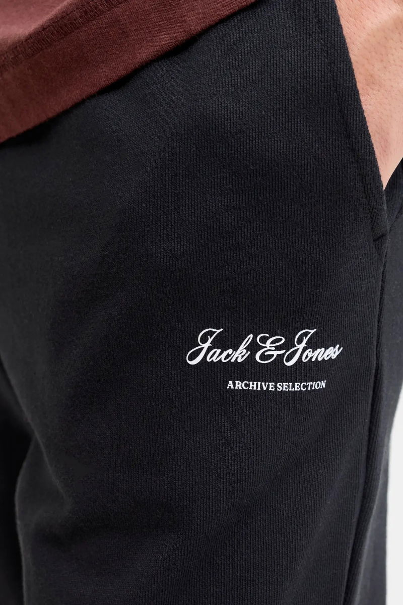 Jack & Jones Erkek Jpstgordon Logo Detaylı Çift Cepli Eşofman Altı 12288641 Siyah - 3
