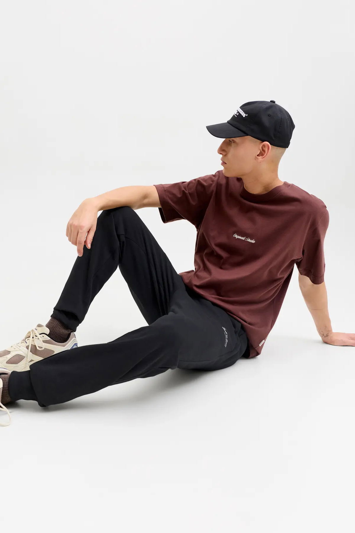 Jack & Jones Erkek Jpstgordon Logo Detaylı Çift Cepli Eşofman Altı 12288641 Siyah - 4