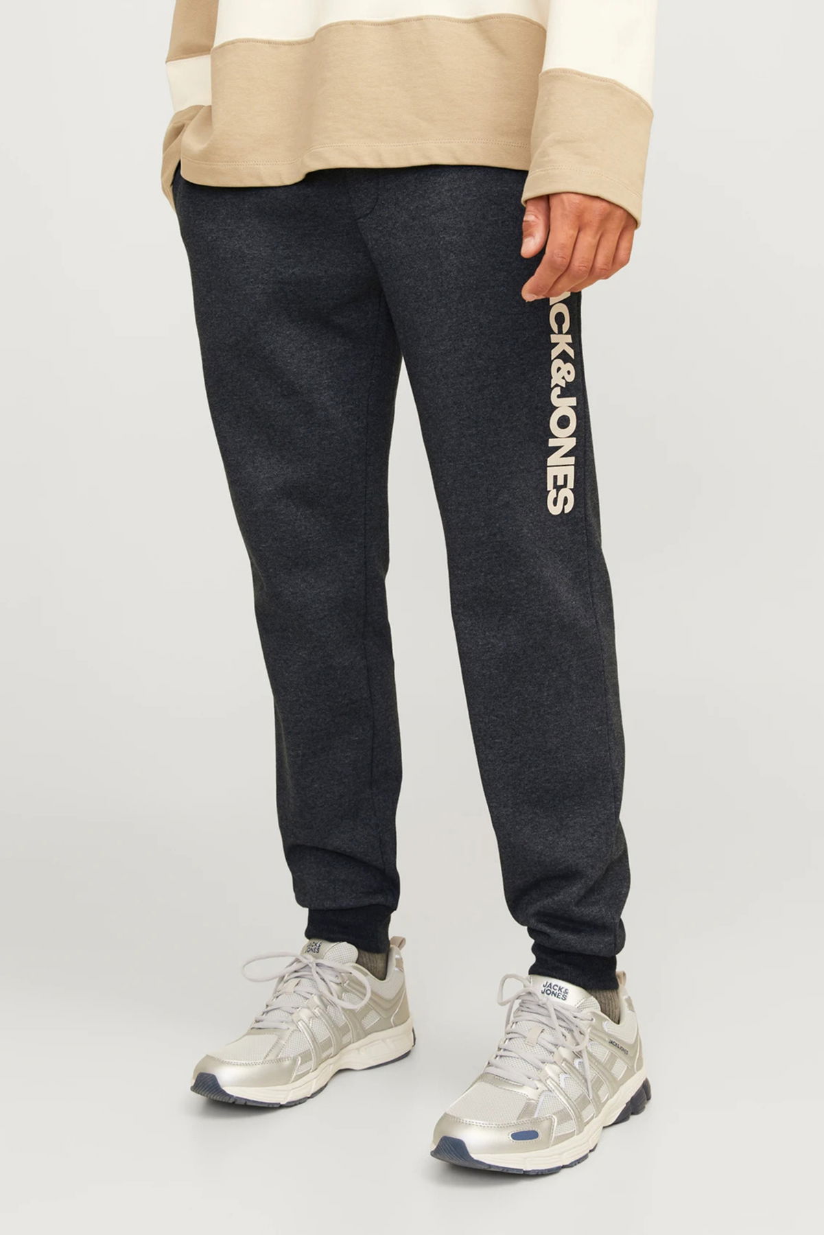 Jack & Jones Erkek Jpstgordon Pamuklu Eşofman Altı 12258477 Antrasit - 1