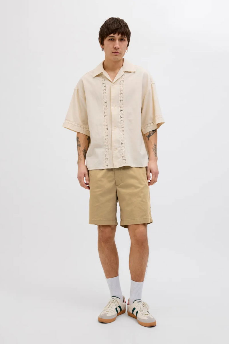 Jack & Jones Erkek Jpstjaıden Rahat Kesim Beli İp Detaylı Pamuklu Şort 12274983 Camel 