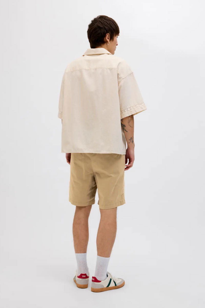 Jack & Jones Erkek Jpstjaıden Rahat Kesim Beli İp Detaylı Pamuklu Şort 12274983 Camel - 4