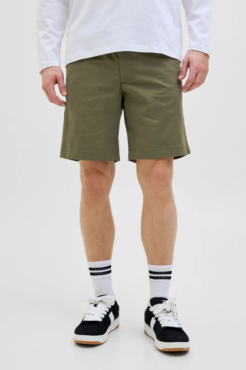 Jack & Jones Erkek Jpstjaıden Rahat Kesim Beli İp Detaylı Pamuklu Şort 12274983 Haki - 2