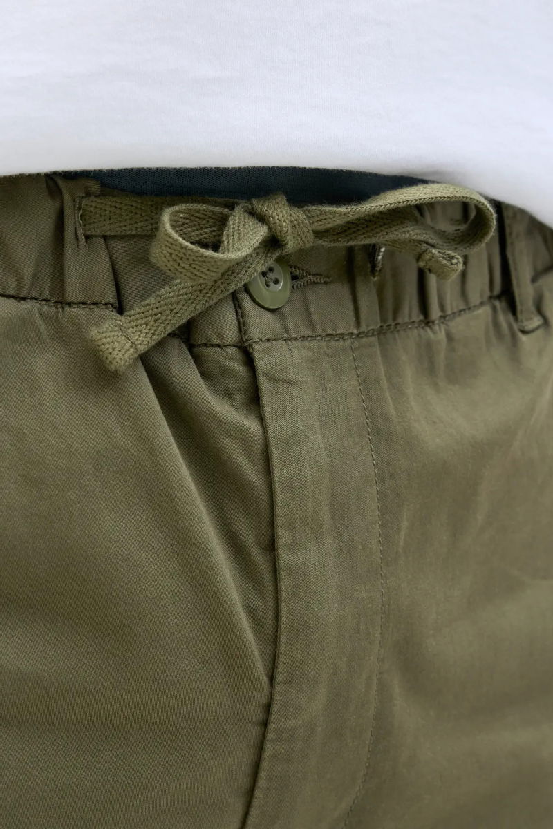 Jack & Jones Erkek Jpstjaıden Rahat Kesim Beli İp Detaylı Pamuklu Şort 12274983 Haki - 4