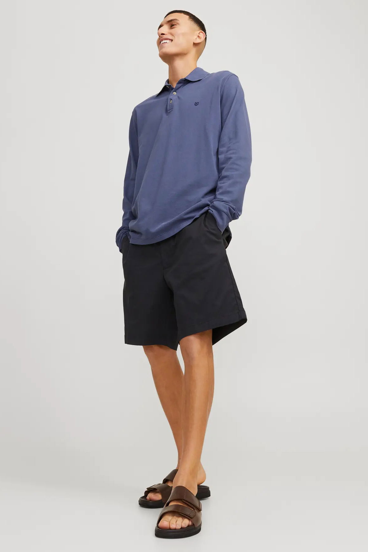Jack & Jones Erkek Jpstjaıden Rahat Kesim Beli İp Detaylı Pamuklu Şort 12274983 Siyah - 1