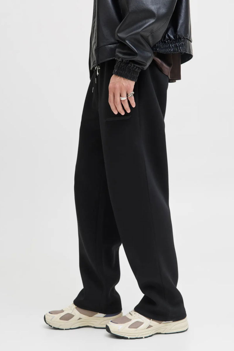 Jack & Jones Erkek Jpstkarl Beli Lastikli ve İpli Eşofman Altı 12283592 Siyah - 4