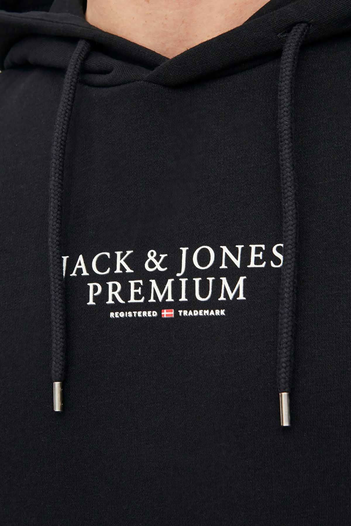 Jack & Jones Erkek Kapüşonlu Sweatshirt Jprbluarchıe 63412216335 Siyah - 7