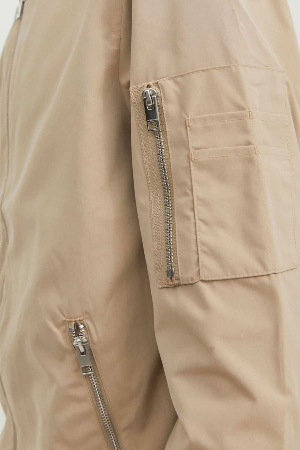 Jack & Jones Erkek Kolej Yaka Mont 63412165203 Bej - 4