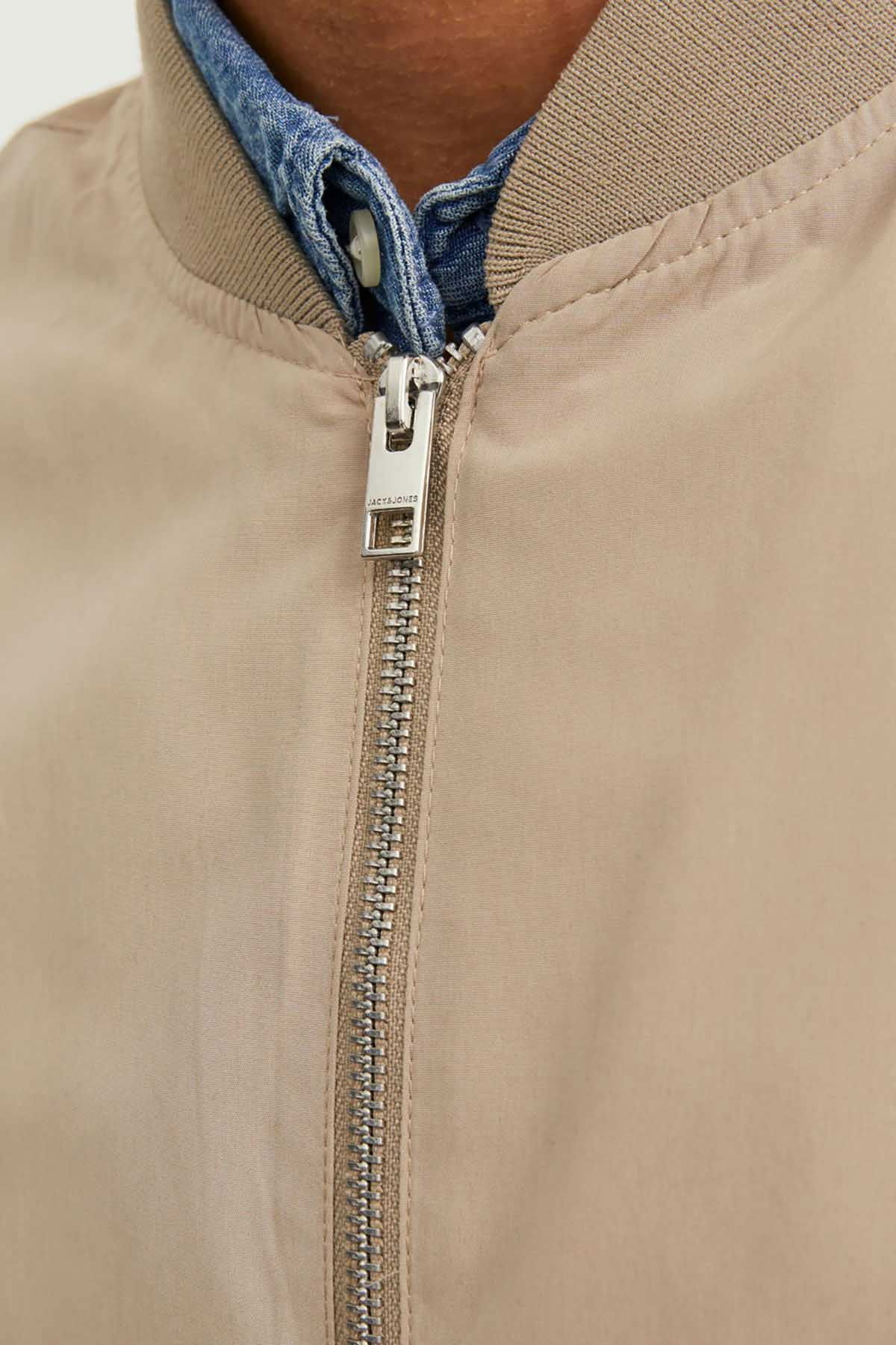 Jack & Jones Erkek Kolej Yaka Mont 63412165203 Bej - 6