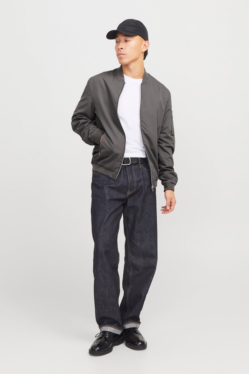 Jack & Jones Erkek Kolej Yaka Mont 63412165203 Füme 