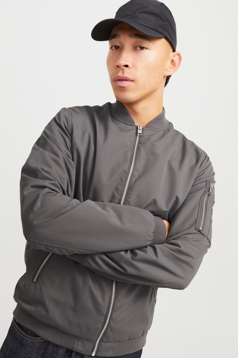 Jack & Jones Erkek Kolej Yaka Mont 63412165203 Füme - 3