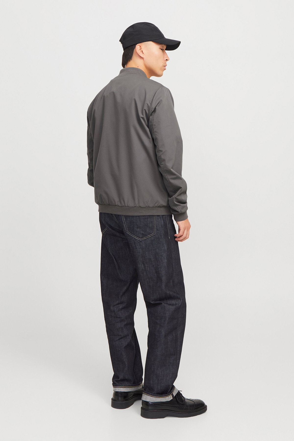 Jack & Jones Erkek Kolej Yaka Mont 63412165203 Füme - 5