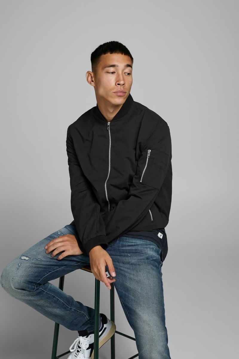 Jack & Jones Erkek Kolej Yaka Mont 63412165203 Siyah - 3