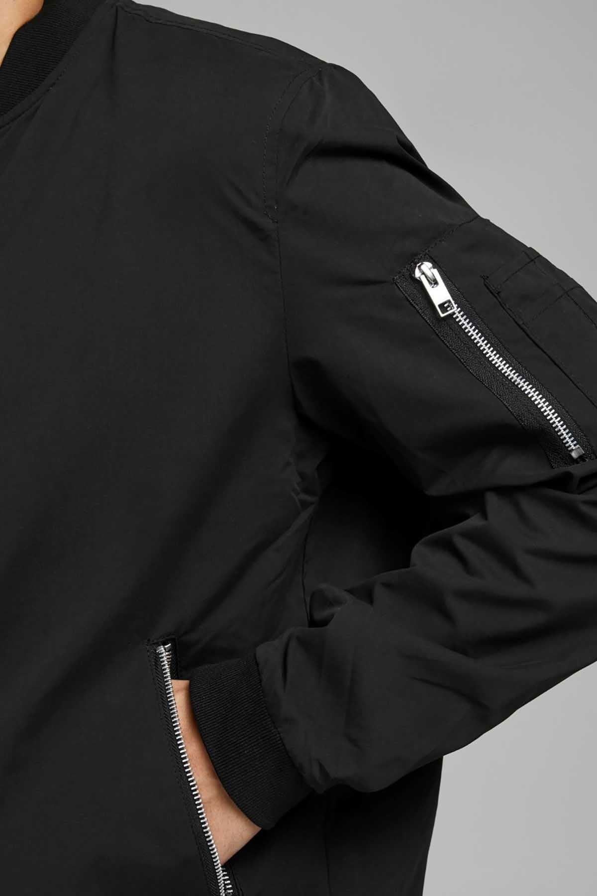 Jack & Jones Erkek Kolej Yaka Mont 63412165203 Siyah - 4