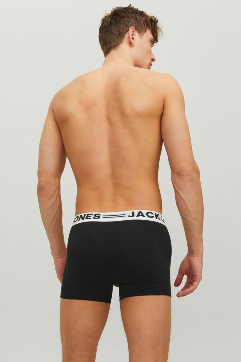 Jack & Jones Erkek Sense Pamuklu 3'lü Boxer 12081832 Black - 4