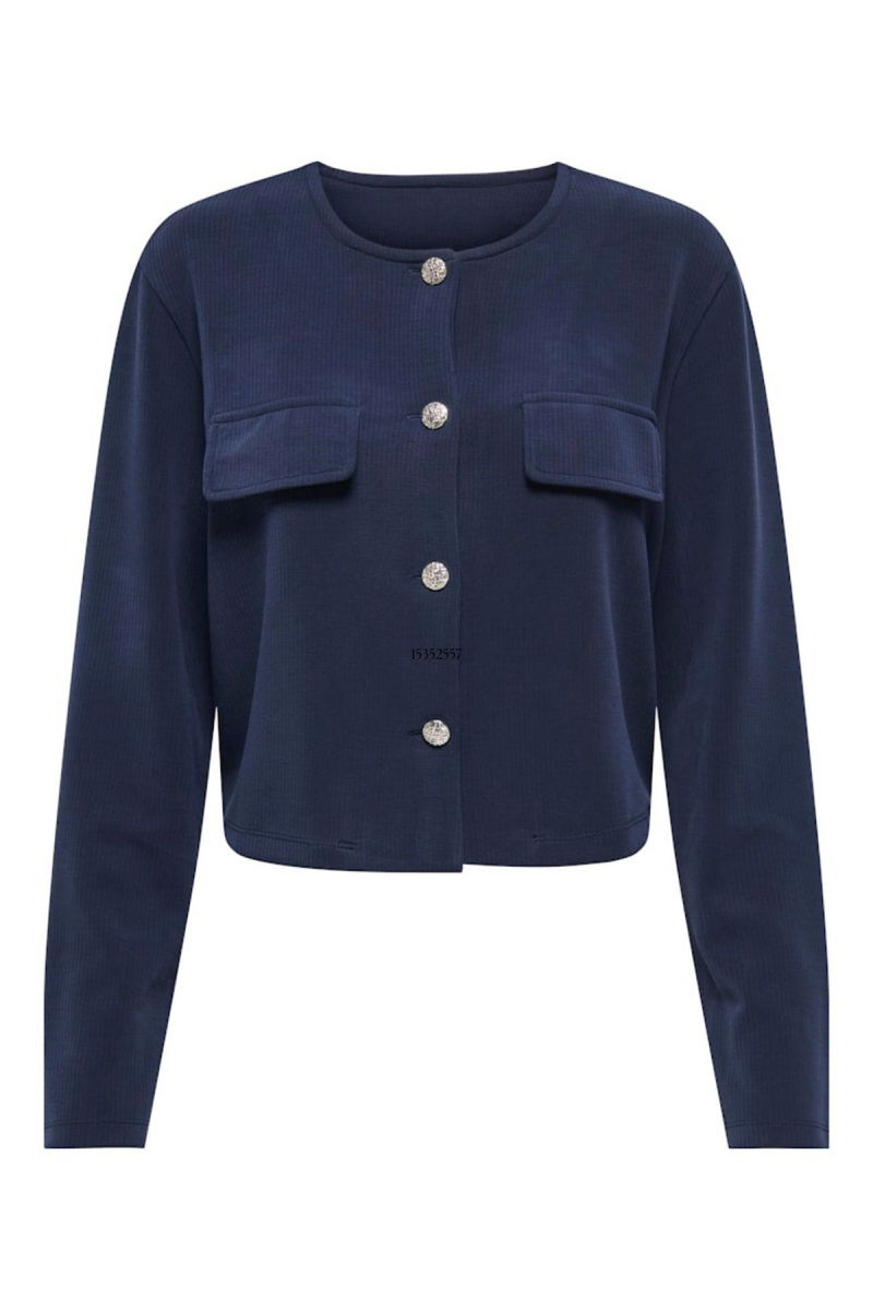 JDY Kadın Jdygarzelle Düğmeli Uzun Kollu Hırka 15352557 Lacivert - JDY