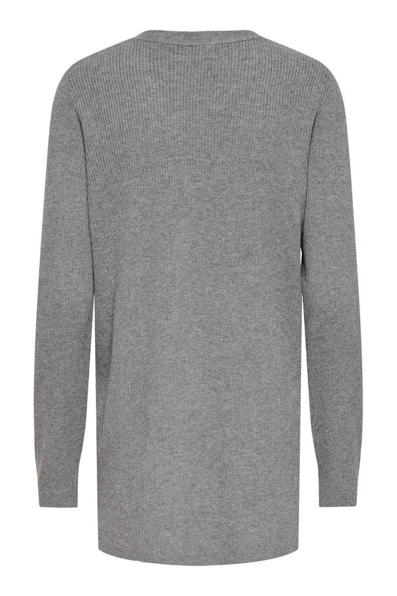JDY Kadın Jdyprıme V Yaka Uzun Kollu Örme Hırka 15350887 Gri - 2