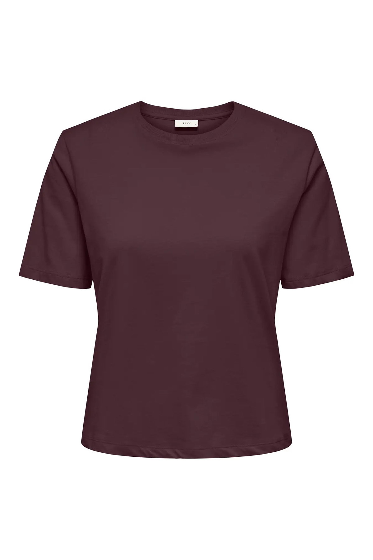 JDY Kadın Jdyrex Bisiklet Yaka %100 Pamuk T-Shirt 15344612 Mürdüm - 1