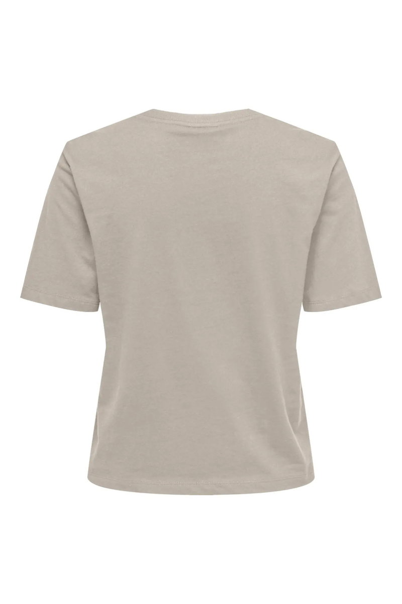 JDY Kadın Jdyrex Bisiklet Yaka %100 Pamuk T-Shirt 15344612 Taş - 2