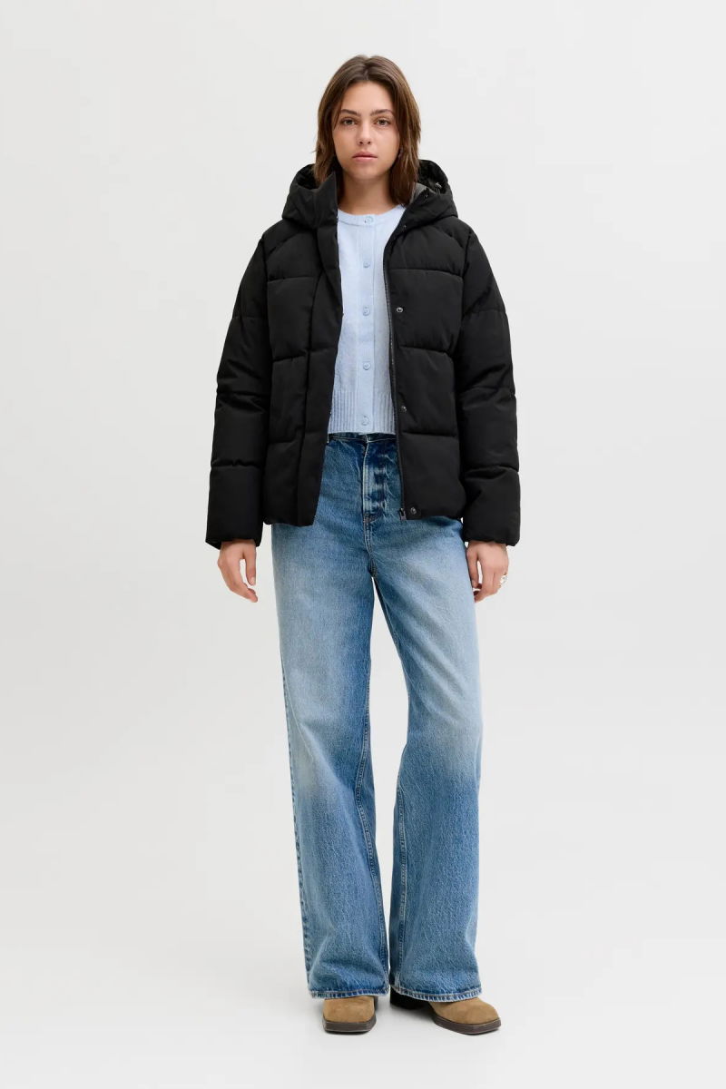 JJXX Kadın Jxglobal Kapüşonlu Şişme Mont 12283784 Siyah - 4