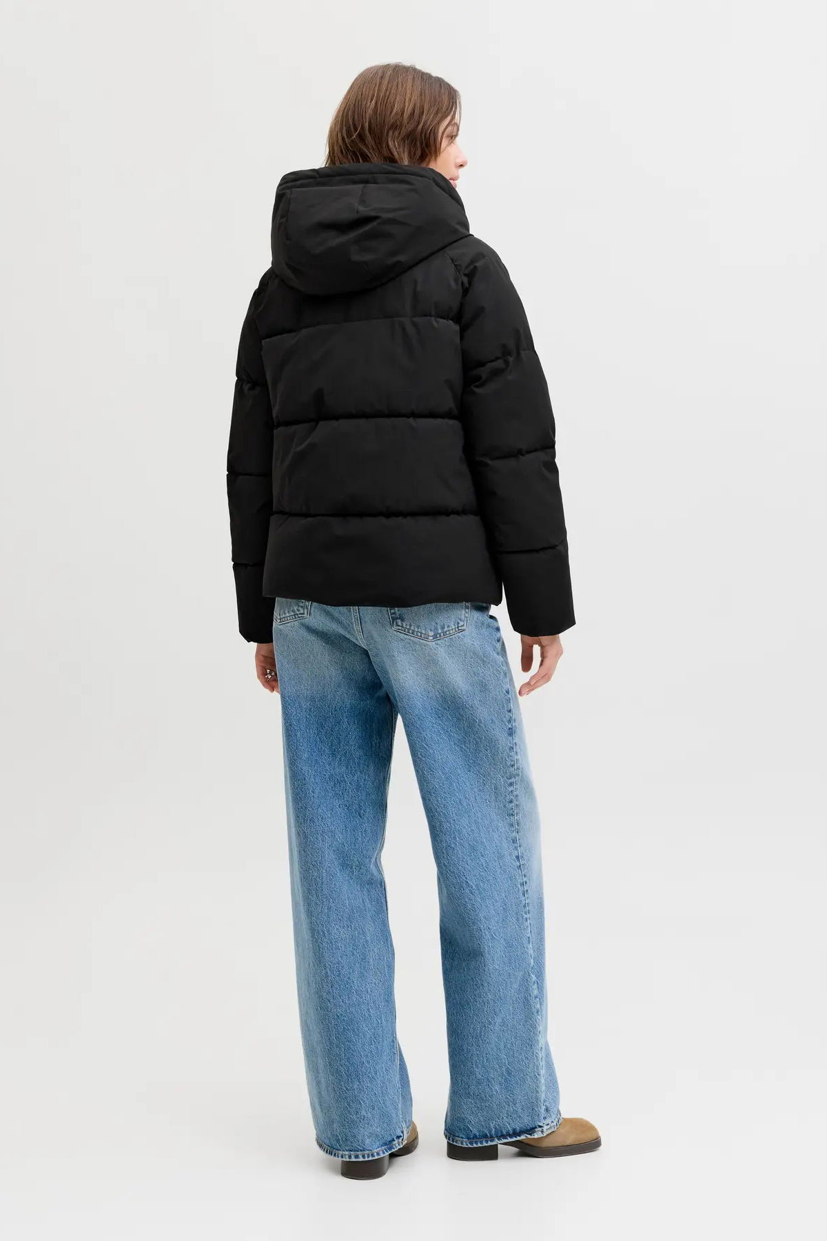 JJXX Kadın Jxglobal Kapüşonlu Şişme Mont 12283784 Siyah - 5