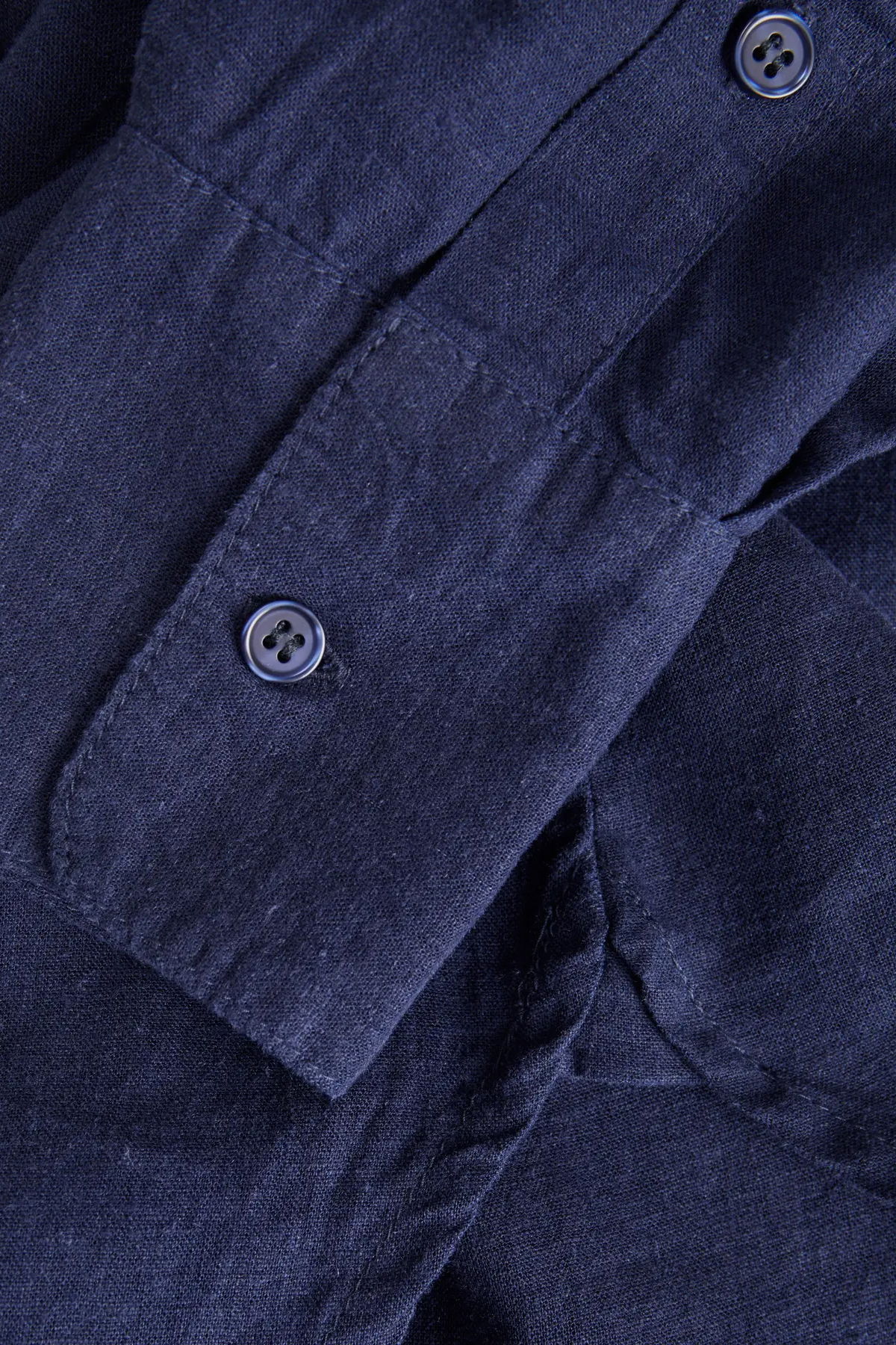 JJXX Kadın Jxjamıe Oversize Uzun Kollu Keten Gömlek 12269668 Lacivert - 2