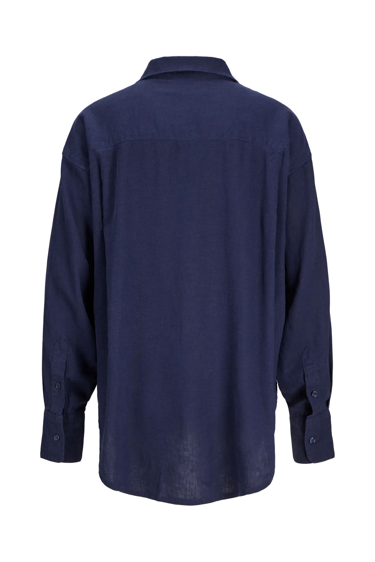 JJXX Kadın Jxjamıe Oversize Uzun Kollu Keten Gömlek 12269668 Lacivert - 4
