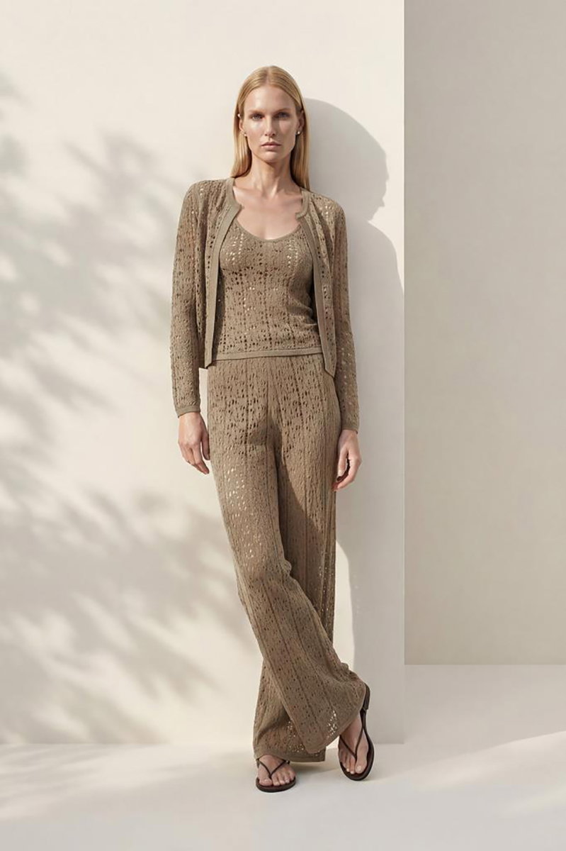 Join Us Kadın Ajurlu Hırka S003 Vizon - 4