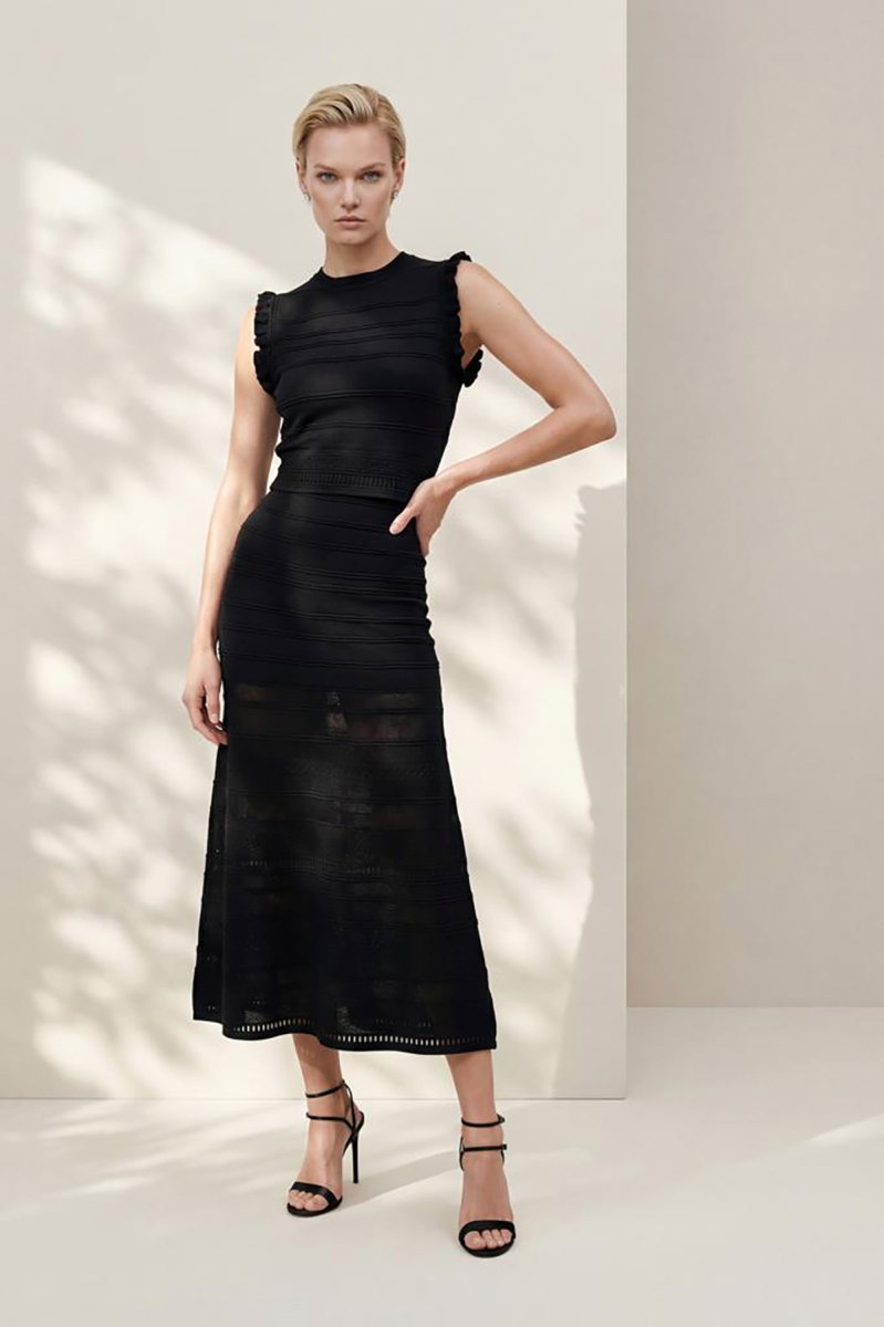 Join Us Kadın Bisiklet Yaka Fırfır Detaylı Bluz S155 Siyah - 3