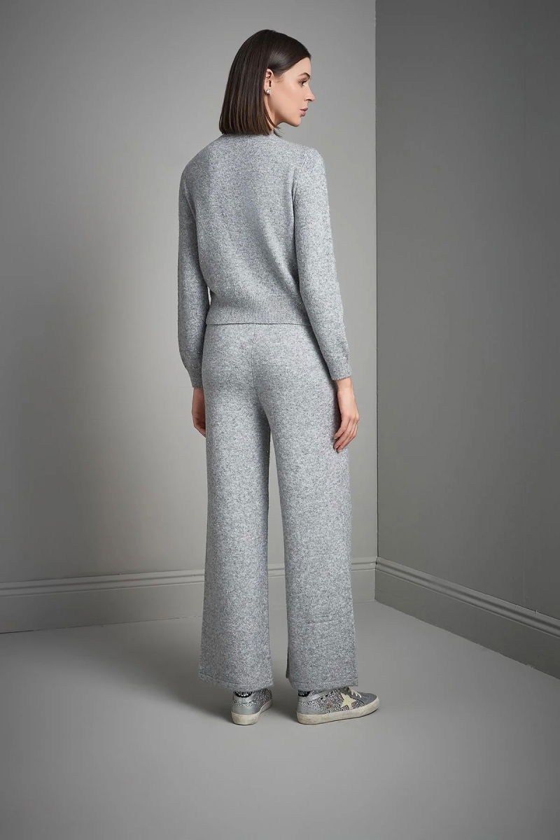 Join Us Kadın El İşi Taş İşlemeli Düğme Detaylı Triko Hırka W114 Gri - 5