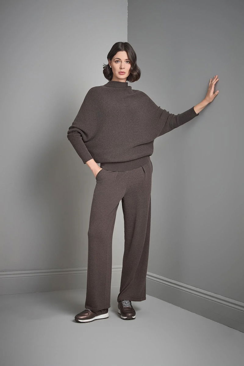 Join Us Kadın Yarasa Kol Triko Kazak W108 Kahverengi - 2