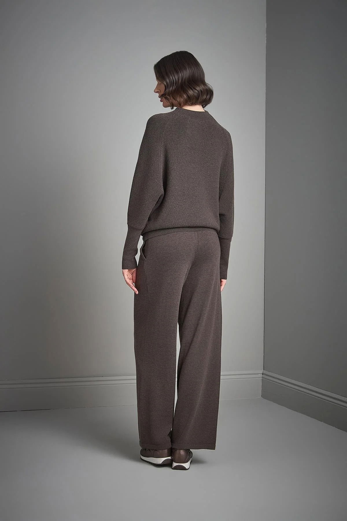 Join Us Kadın Yarasa Kol Triko Kazak W108 Kahverengi - 4