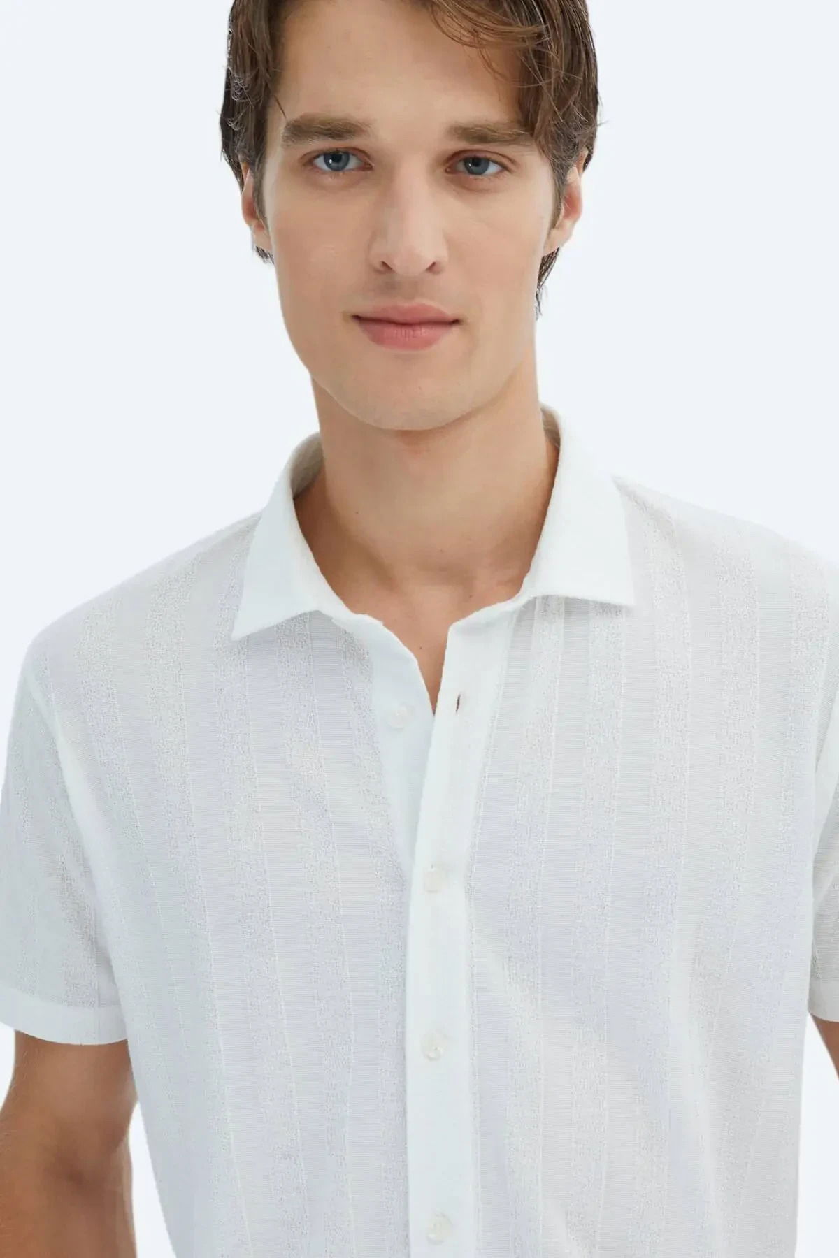 Kip Erkek Desenli Regular Fit Casual Gömlek GM-5872 Beyaz - 3