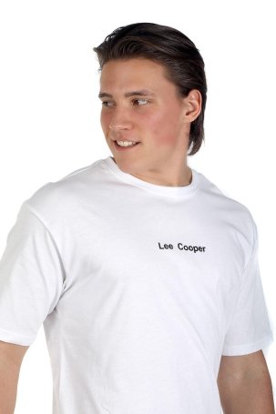 Lee Cooper Erkek Aylex O Yaka T-Shirt 242006 Beyaz - 2