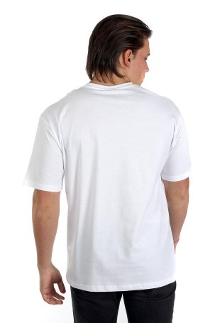 Lee Cooper Erkek Aylex O Yaka T-Shirt 242006 Beyaz - 4