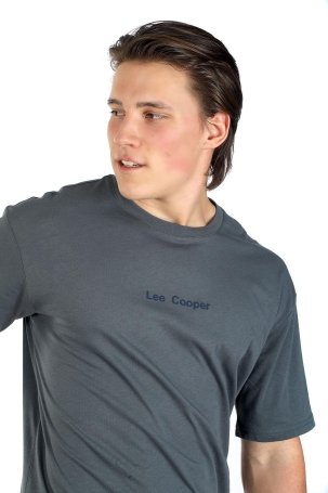 Lee Cooper Erkek Aylex O Yaka T-Shirt 242006 Indigo - 2