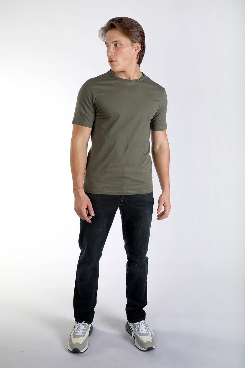 Lee Cooper Erkek Gael O Yaka T-Shirt 242015 Haki - 3