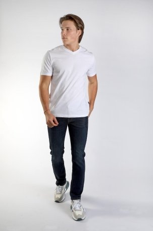 Lee Cooper Erkek Jonat V Yaka T-Shirt 242037 Beyaz - 3