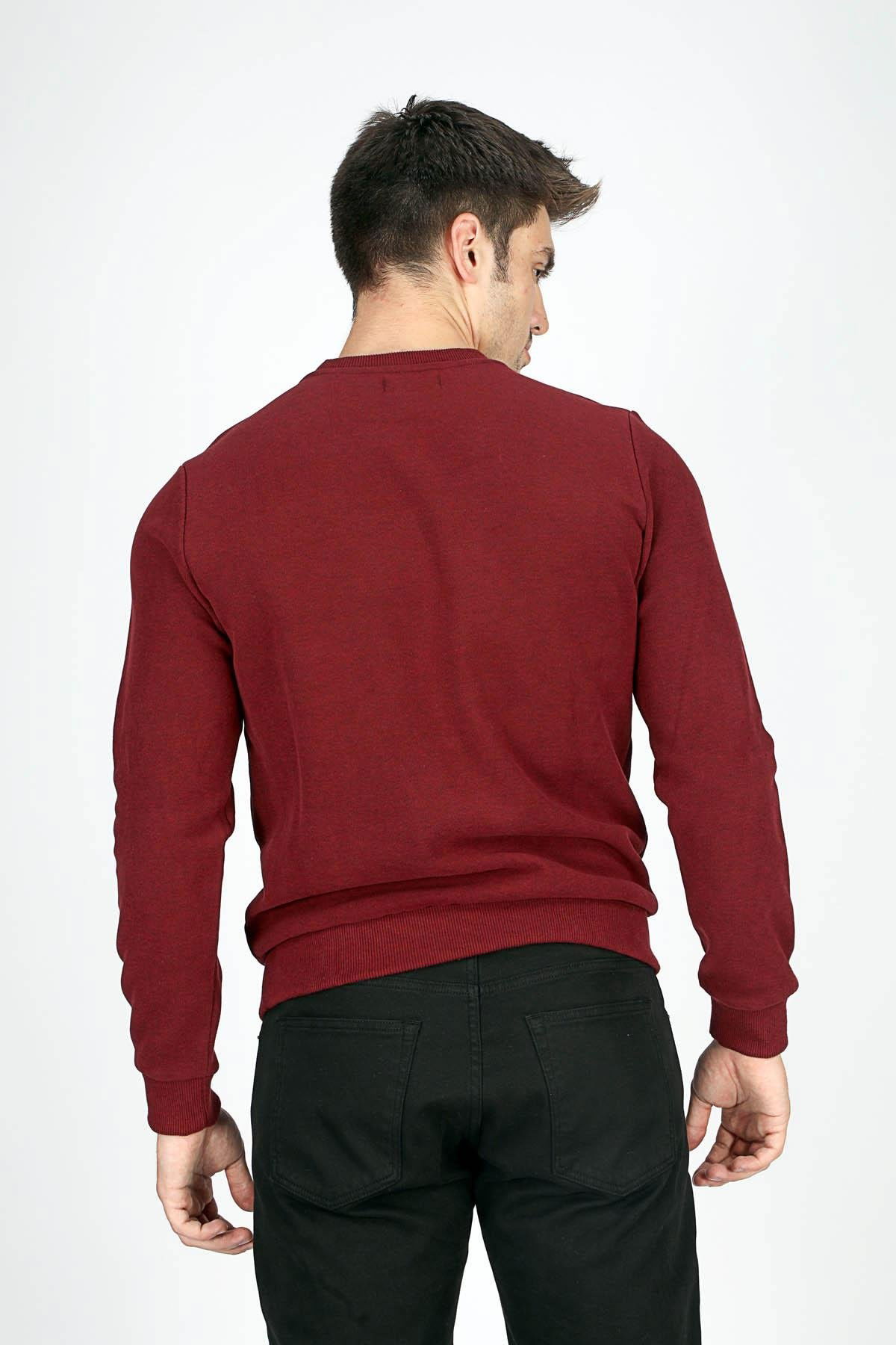 Lee Cooper Erkek Newdwade O Yaka Sweatshirt 241042 Bordo - 4