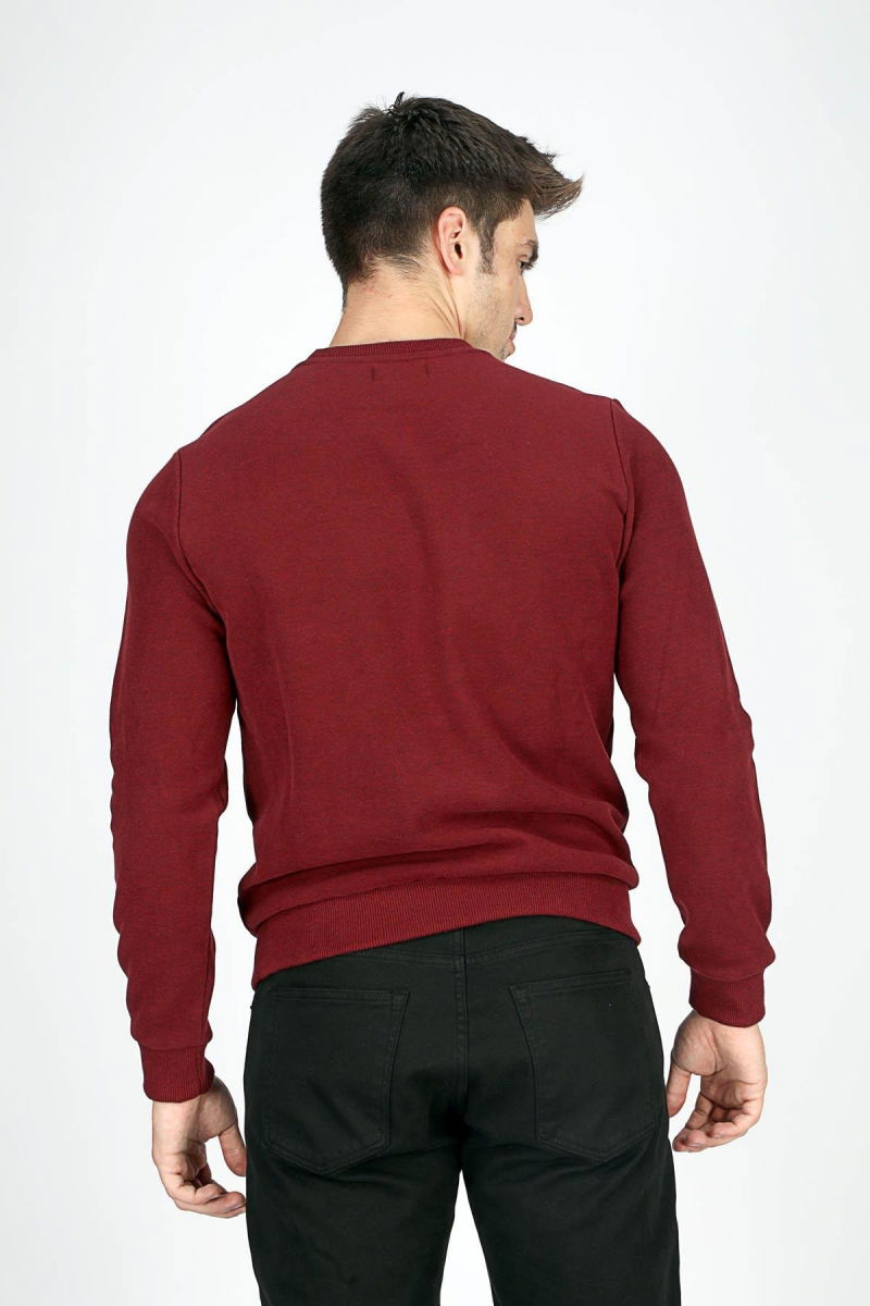 Lee Cooper Erkek Newdwade O Yaka Sweatshirt 241042 Bordo - 4