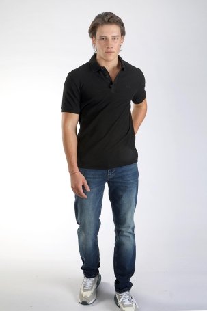 Lee Cooper Erkek Tylen Polo Yaka T-Shirt 242026 Siyah - 3
