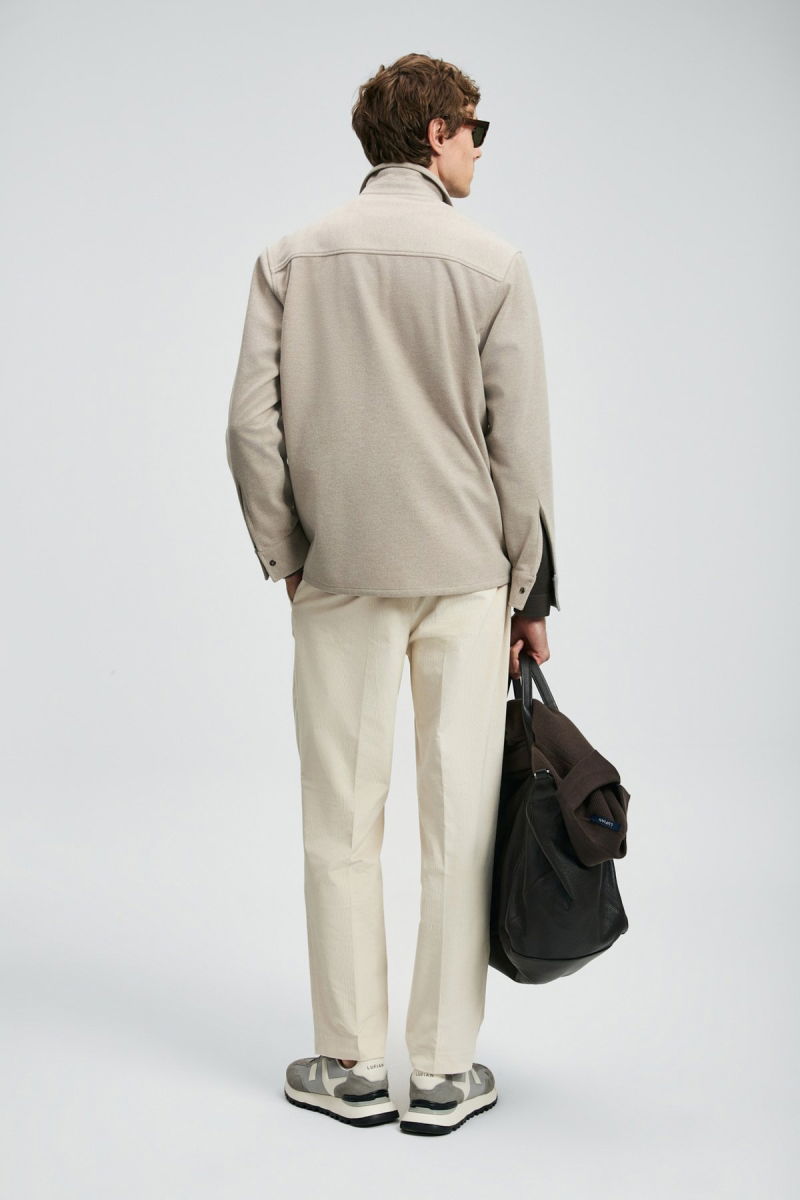 Lufian Erkek Ador Regular Fit Basic Gömlek 112010670 Bej - 4