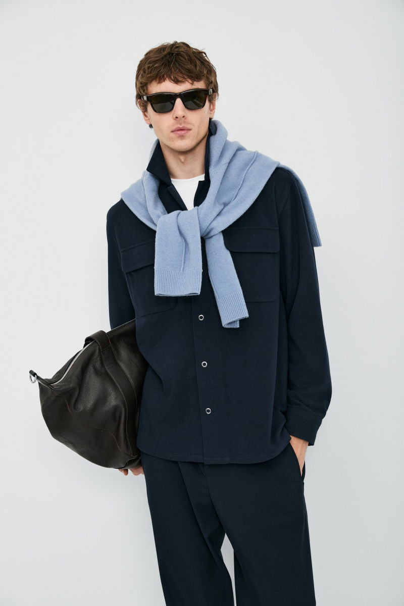 Lufian Erkek Ador Regular Fit Basic Gömlek 112010670 Lacivert - Lufian