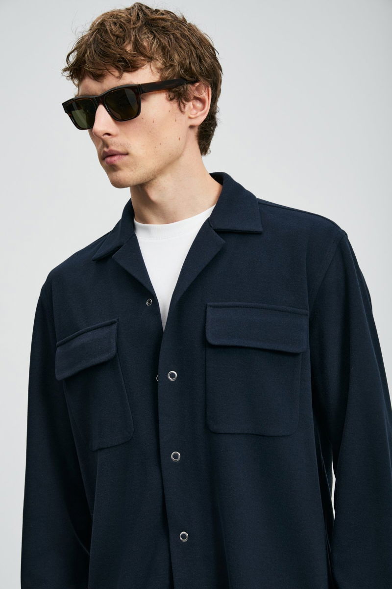 Lufian Erkek Ador Regular Fit Basic Gömlek 112010670 Lacivert - 3