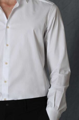 Lufian Erkek Aler Smart Comfort Fit Gömlek 111010560 Beyaz - 3