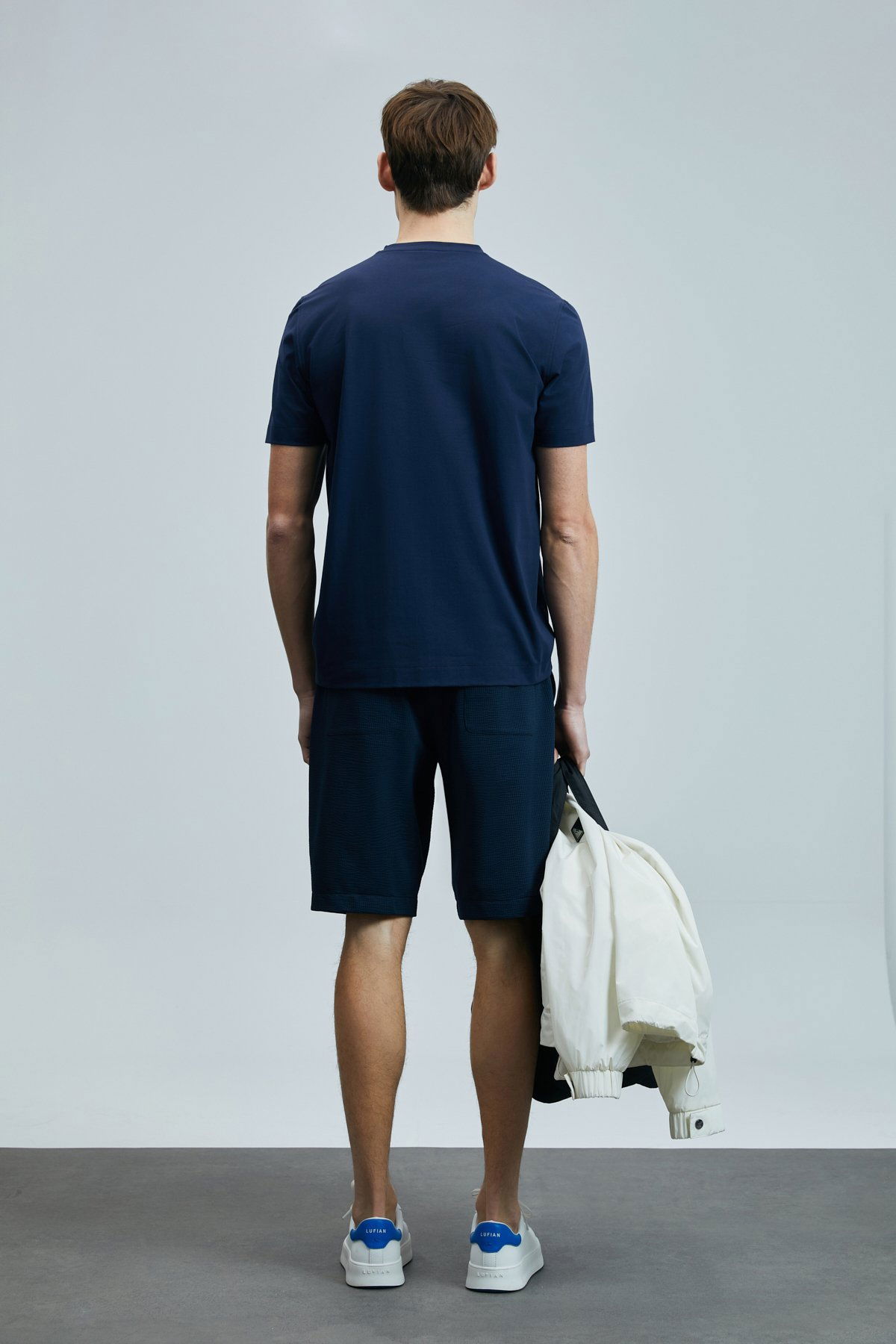 Lufian Erkek Aler Spor Slim Fit Chino Şort 111210079 Lacivert - 4