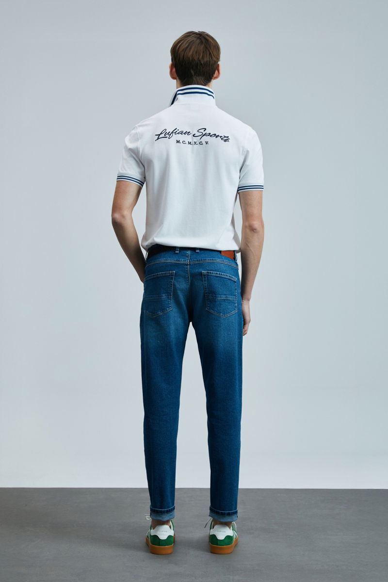 Lufian Erkek Anatol Smart Slim Fit Jean Pantolon 111200197 Mavi - 4