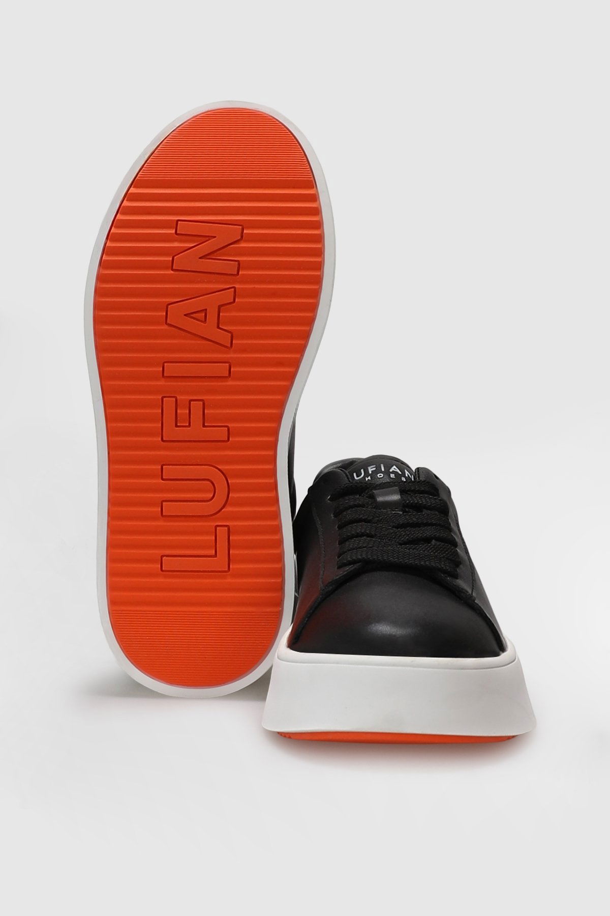 Lufian Erkek Anton Deri Sneaker Ayakkabı 112230224 Siyah - 4