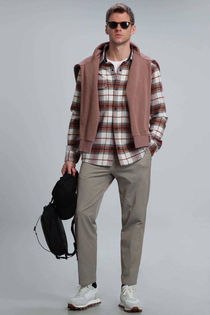 Lufian Erkek Armas Basic Regular Fit Gömlek 112010636 Kiremit - 2